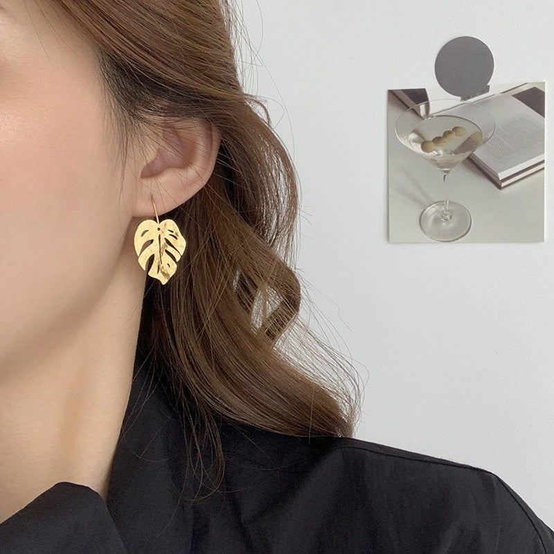 Retro Hong Kong Style Elegant Ear Studs Niche High Sense