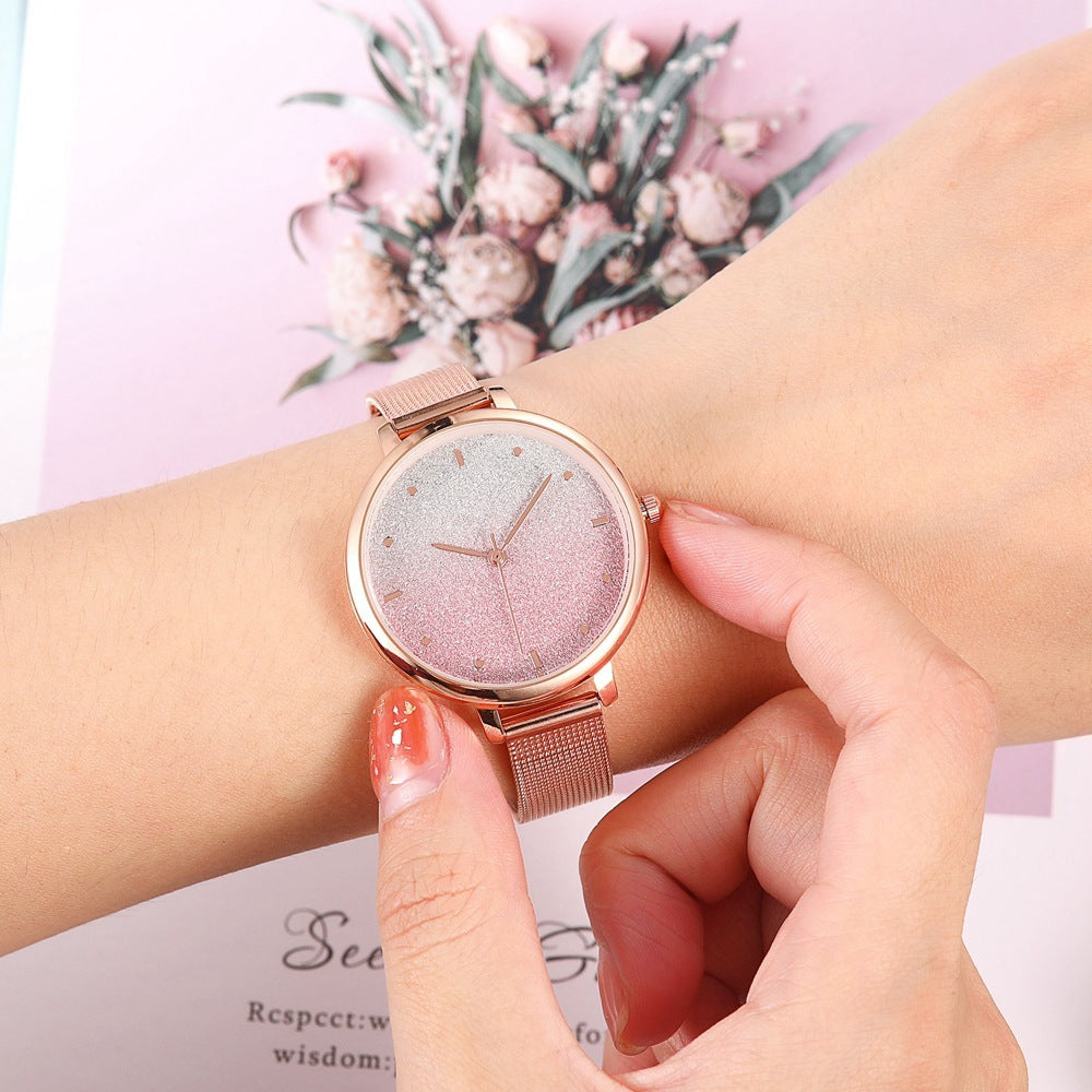 Starry Quartz Mesh Watch