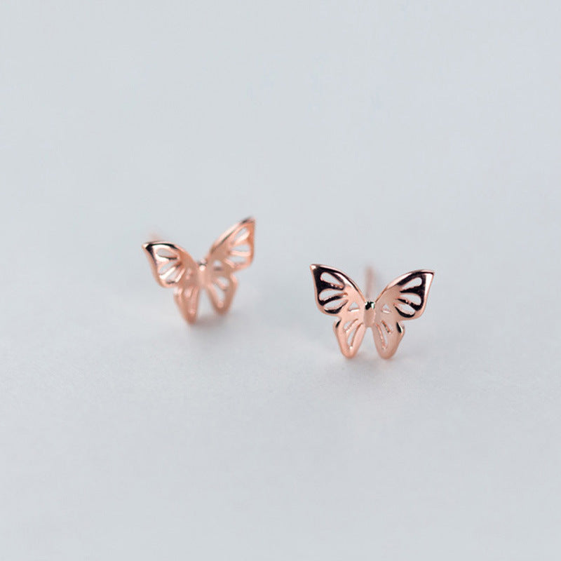 Modian Charm Butterfly Silver & Rose Gold Color