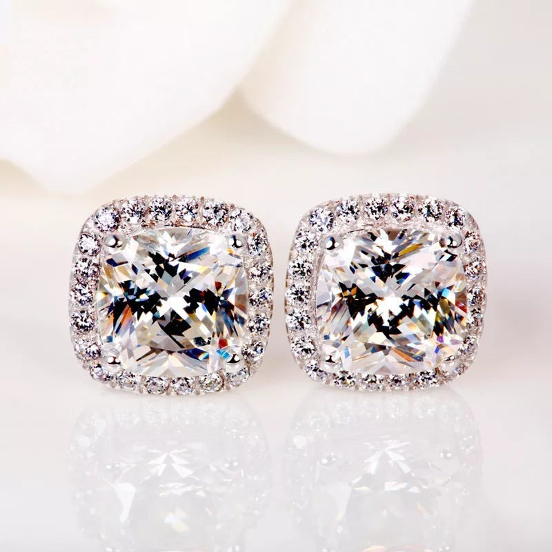 Real Diamond Earrings European And American Retro