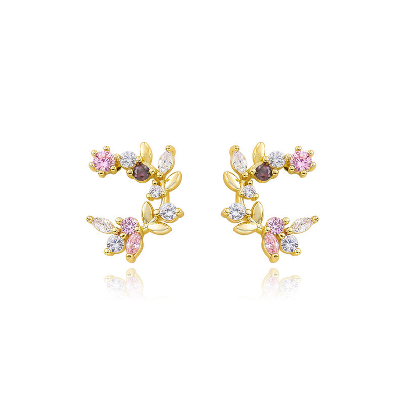 Simple And Compact Zircon Earrings Women