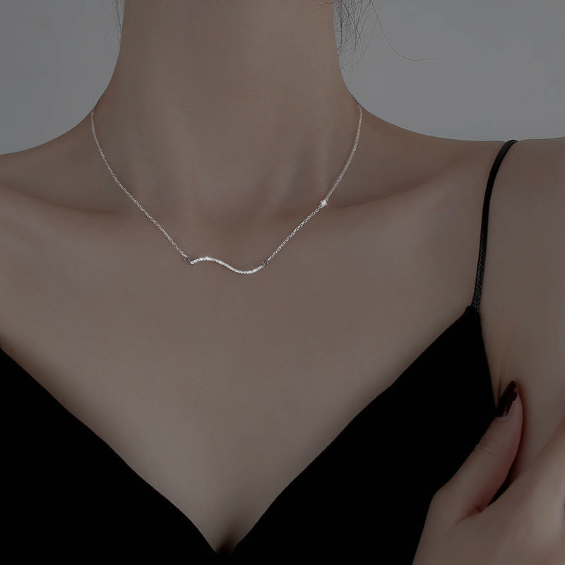 Sterling Silver Light Luxury Niche Design Sense Clavicle Chain Ins Cold Wind New Style