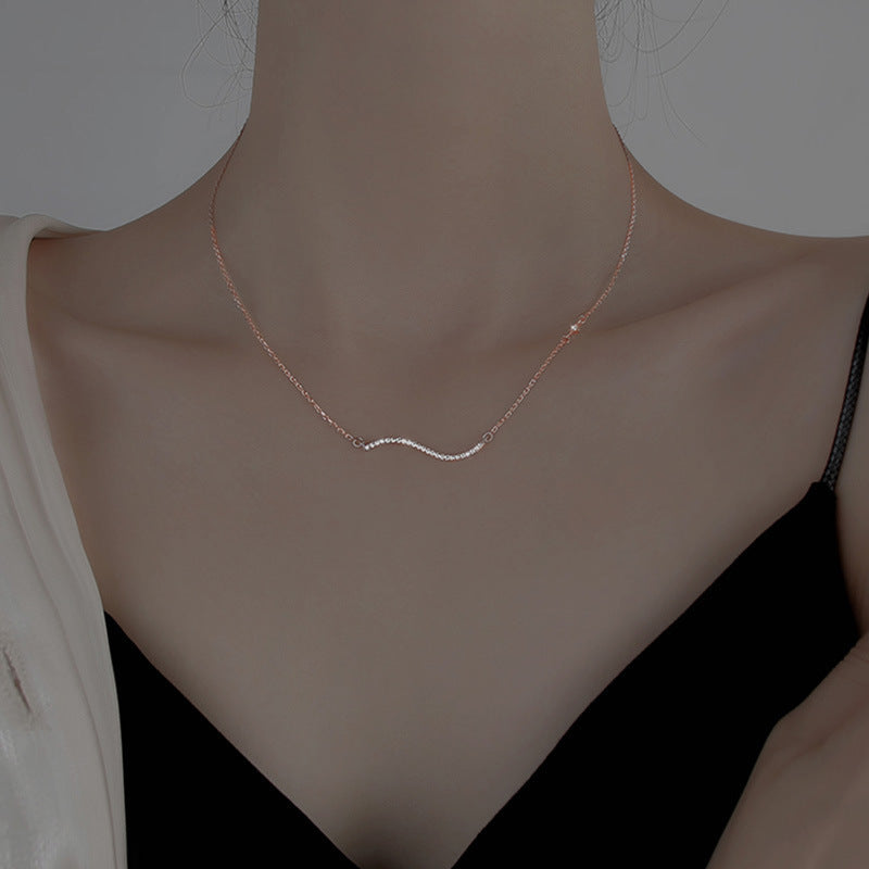 Sterling Silver Light Luxury Niche Design Sense Clavicle Chain Ins Cold Wind New Style