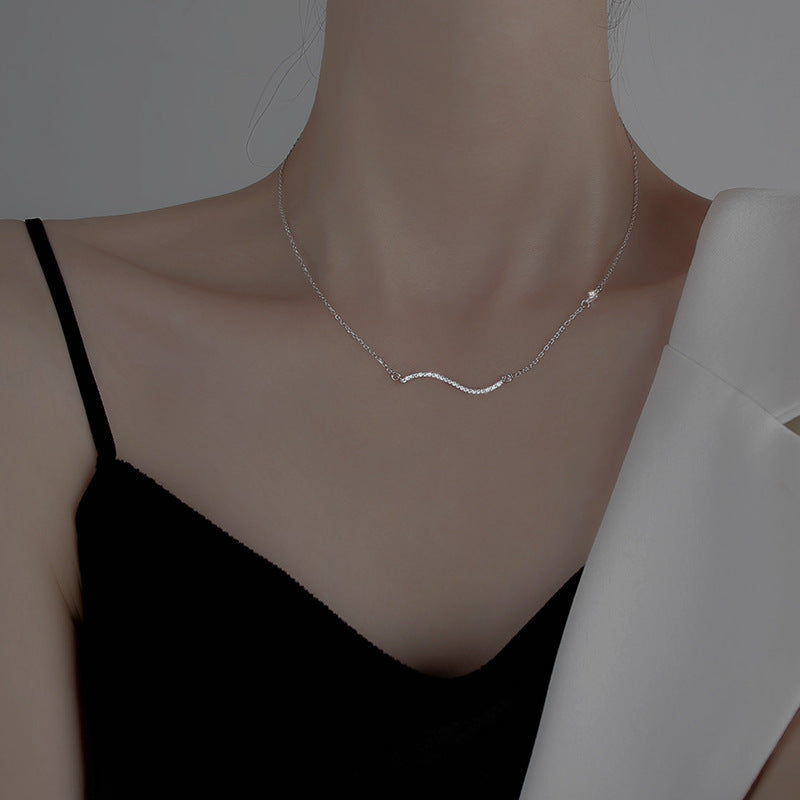 Sterling Silver Light Luxury Niche Design Sense Clavicle Chain Ins Cold Wind New Style