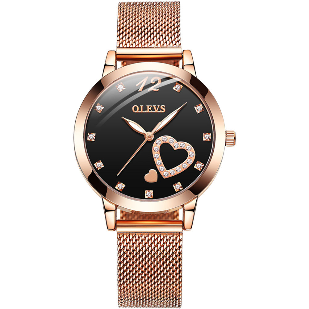 Rose Gold Fashion Leisure Student Quartz Watch