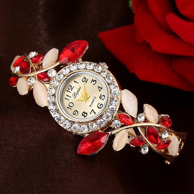 Trendy Diamond Colorful Crystal Women's Bracelet Watch