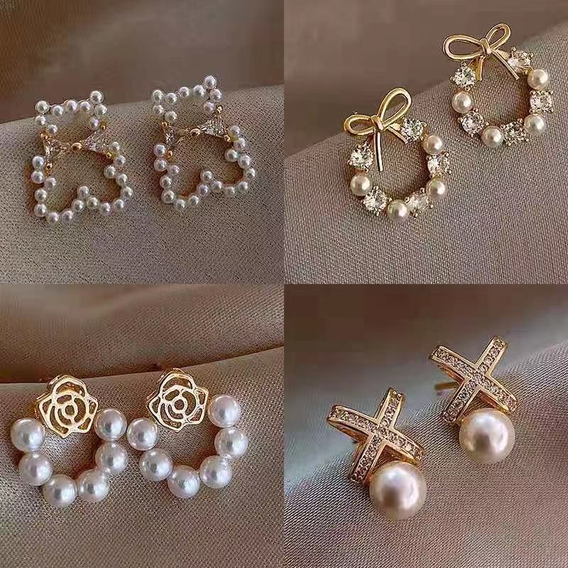 S925 Silver Needle Korean Version Of The New Pearl Earrings Women