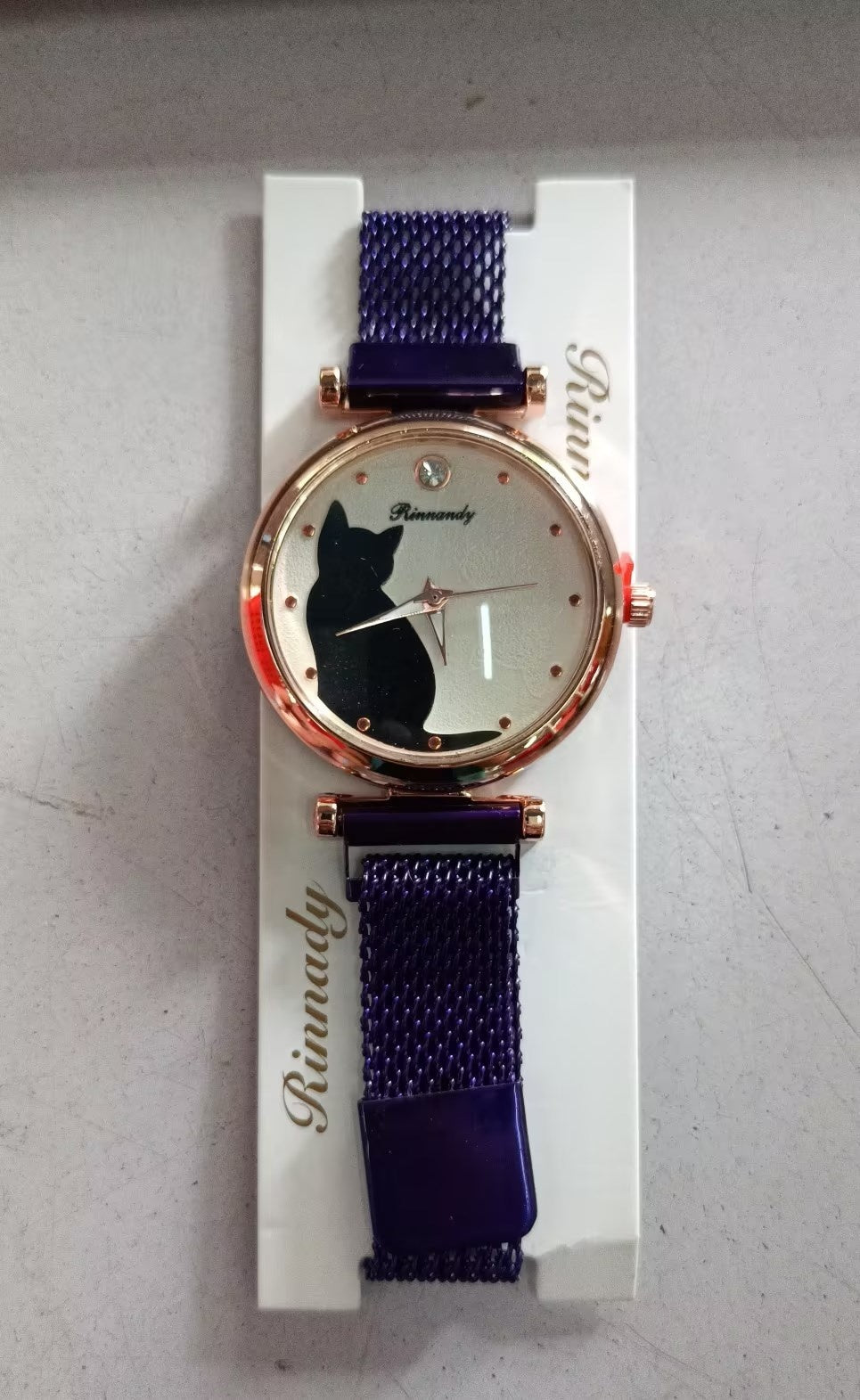 Women's cat watch bracelet set