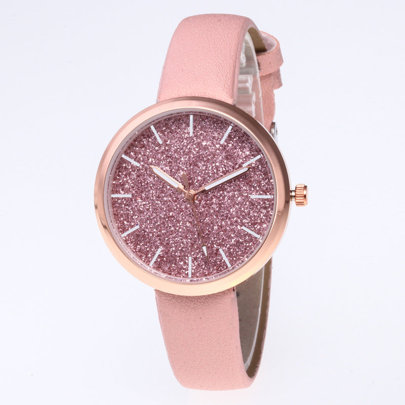 Fashion Women Romantic Starry Sky Wrist Watch Casual Rose Gold Steel Mesh Belt Rhinestone Watch Relogio Feminino