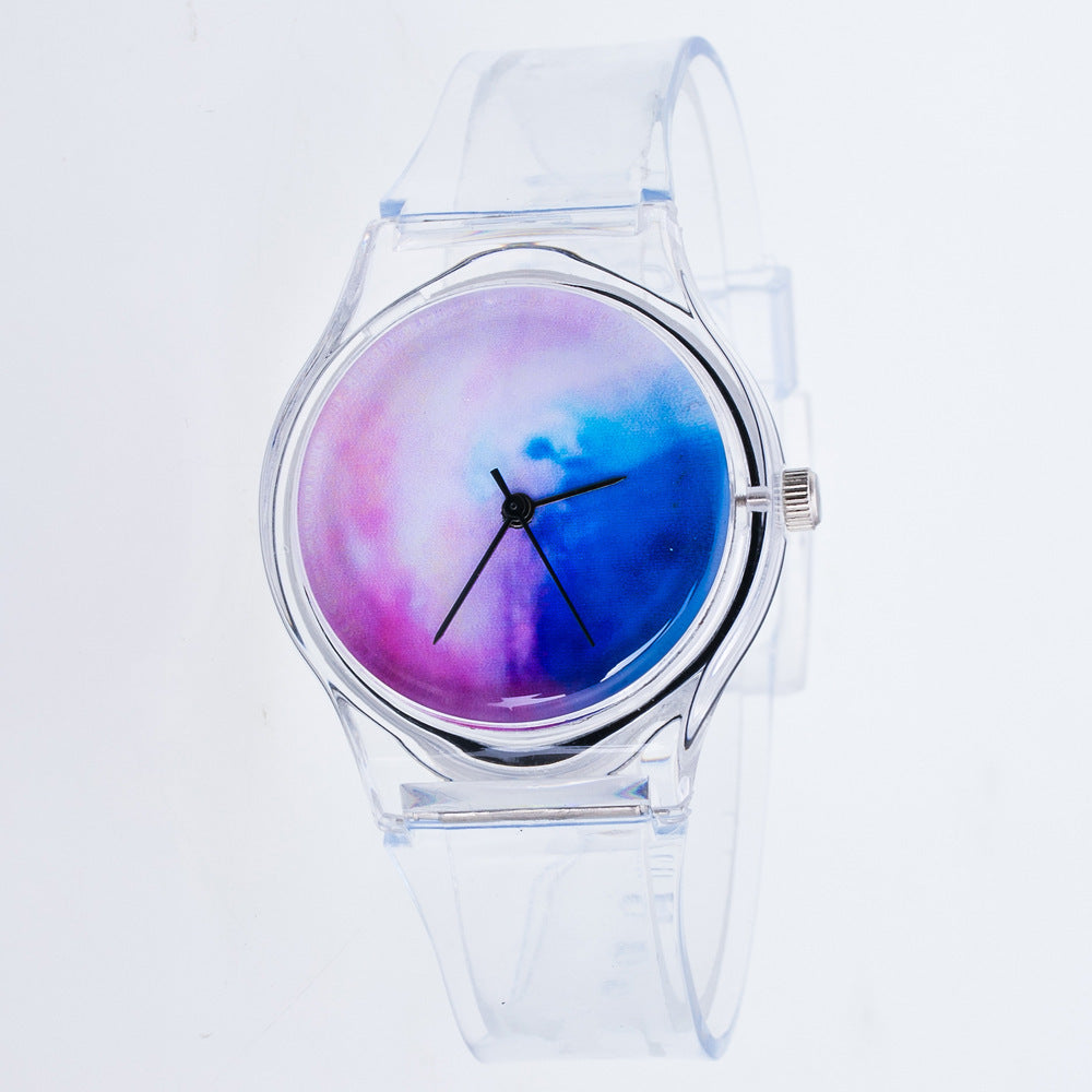 Korean Fashion And Beautiful Color Jelly Student Casual Watch