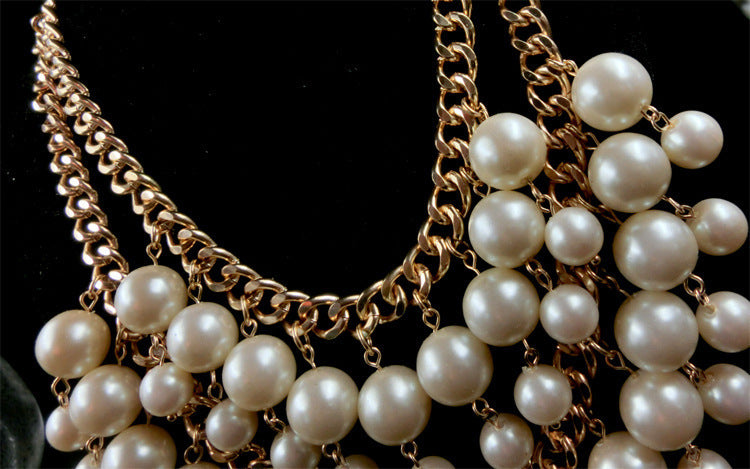 European And American Multi-layer Pearl Necklace