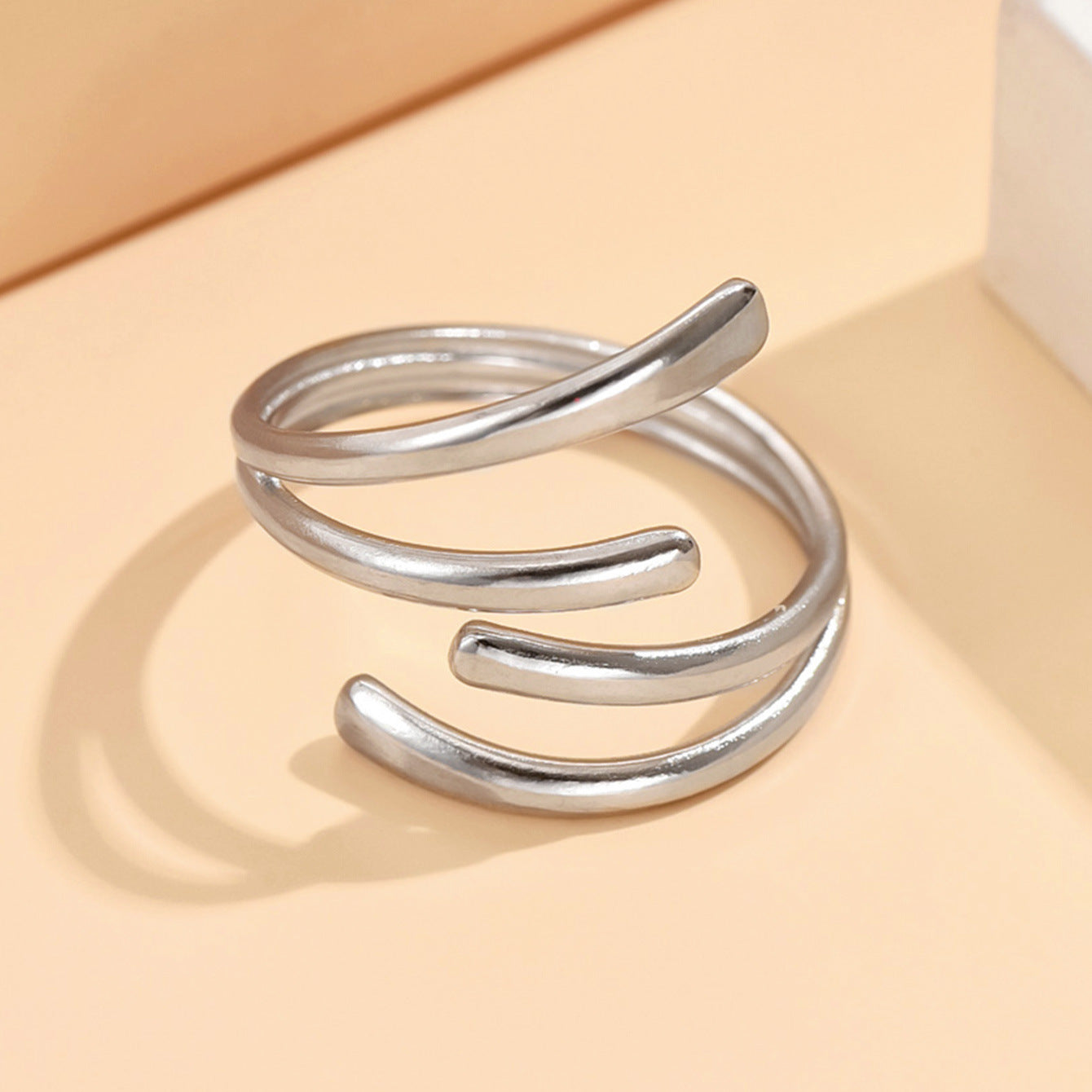 Multi-level Relative Line Stainless Steel Ring