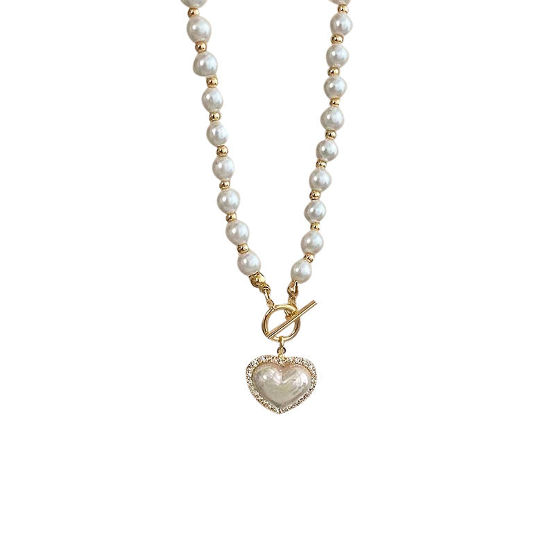 Love Pearl Necklace Women's Light Luxury New Beaded