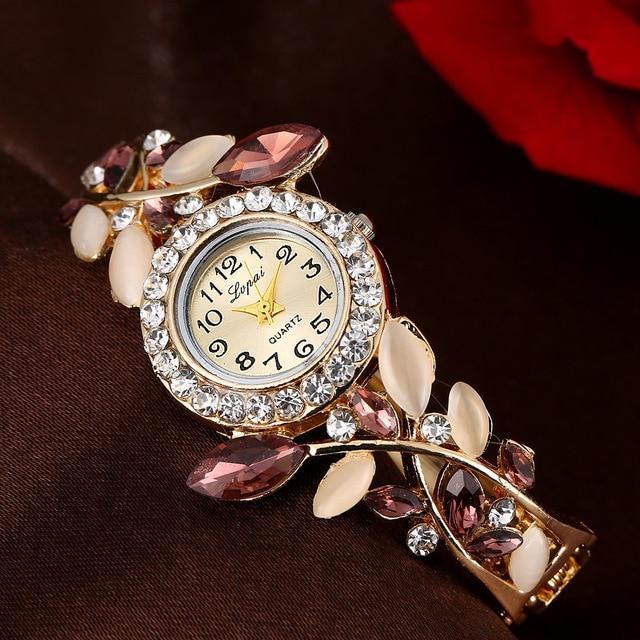 Trendy Diamond Colorful Crystal Women's Bracelet Watch