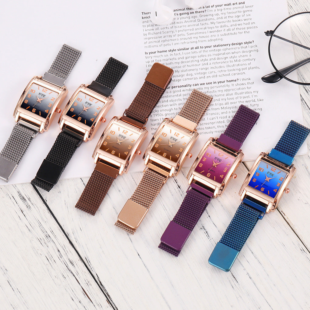 Magnetic buckle casual quartz female watch