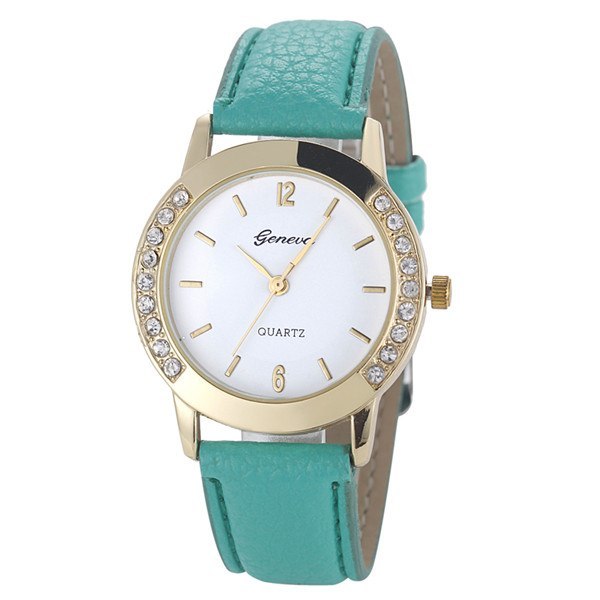 Bilateral Diamond Ladies Belt Casual Watch Geneva Women's Watch With Diamond British Watch