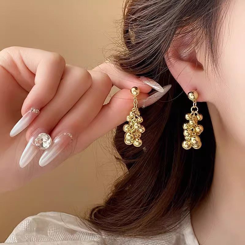 Retro Hong Kong Style Elegant Ear Studs Niche High Sense