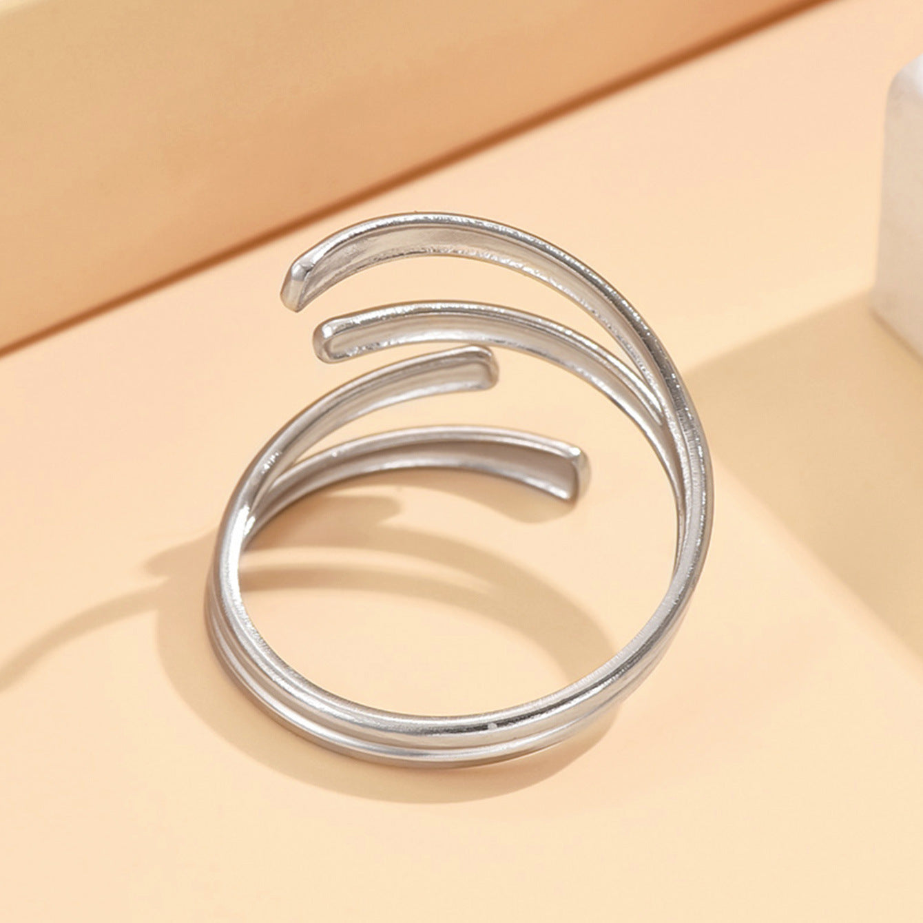 Multi-level Relative Line Stainless Steel Ring