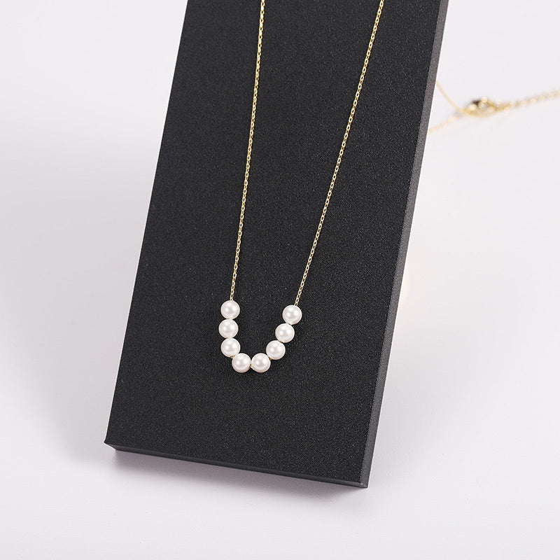 Small Pearl Necklace Women Short Clavicle Chain