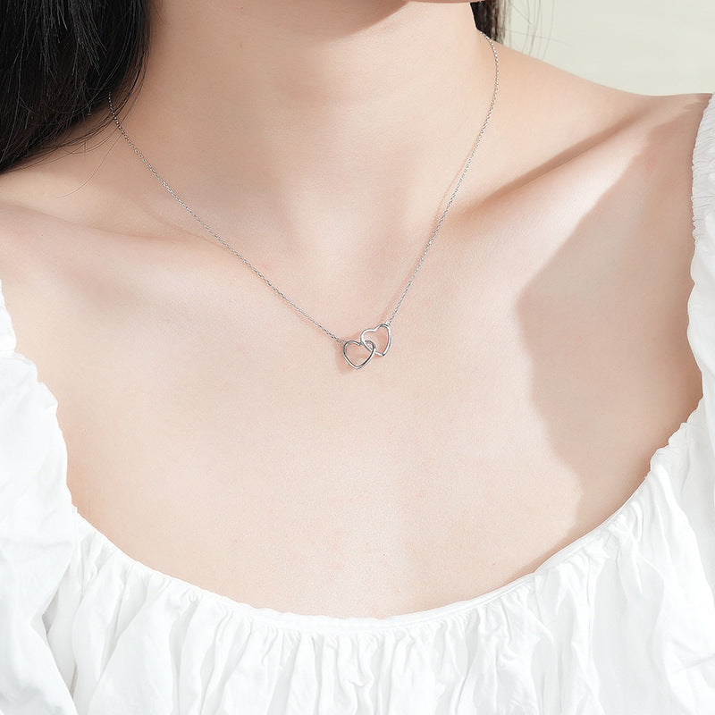 Sterling Silver Clavicle Chain Light Luxury High Sense