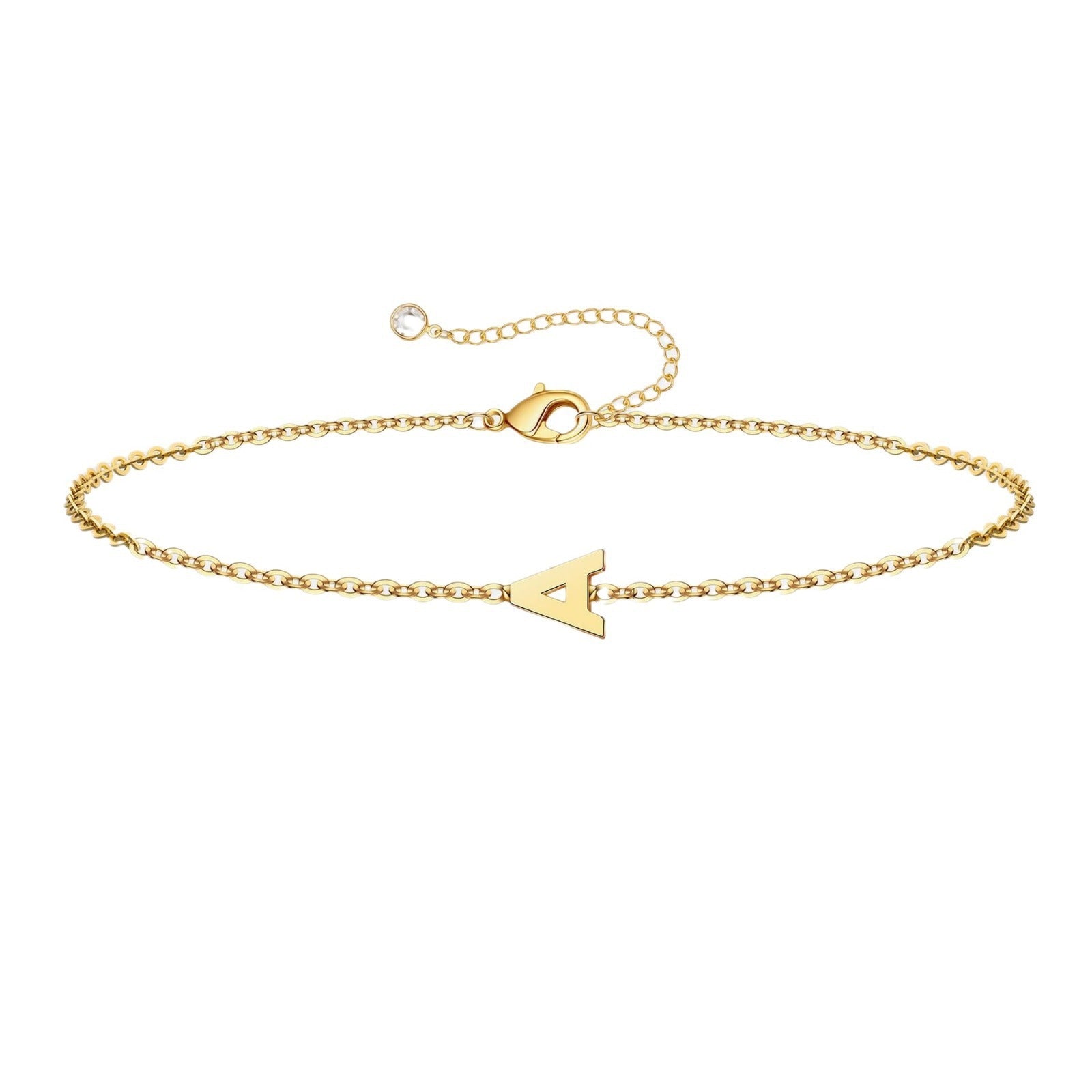 Simple Gold Women's Fashion 26 Letter Bracelet