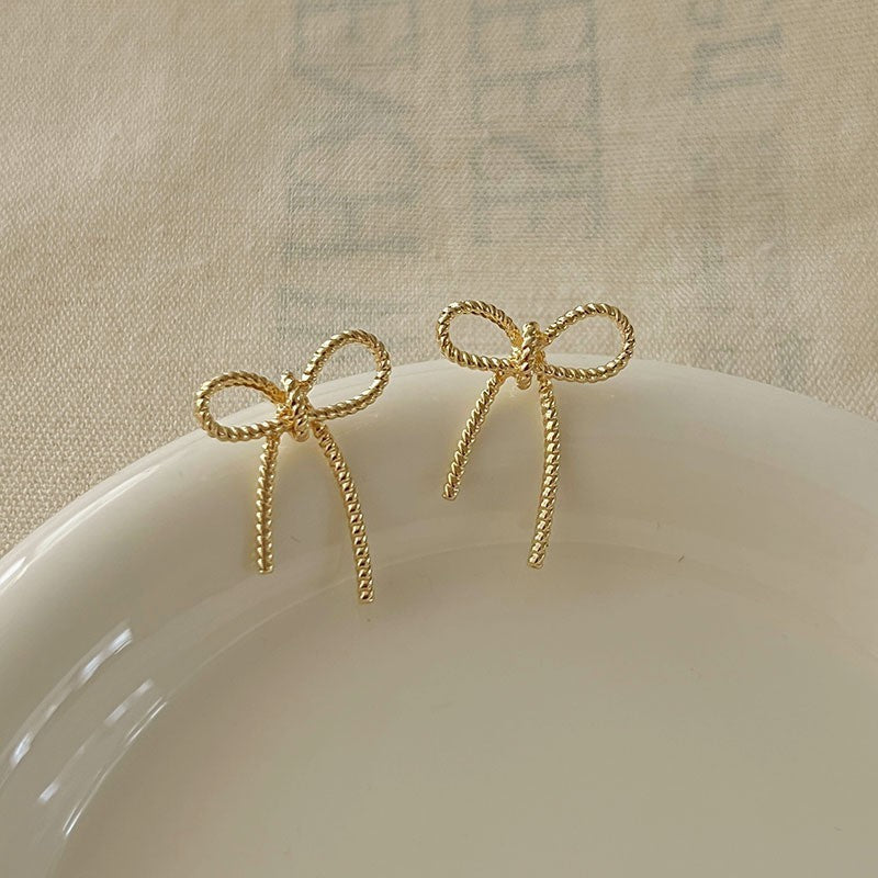 Retro Hong Kong Style Elegant Ear Studs Niche High Sense