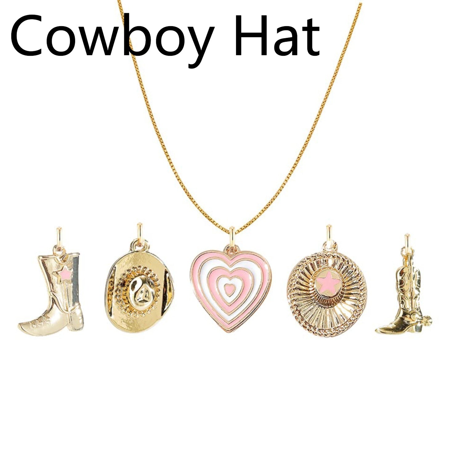 Non-mainstream Love Cowboy Boot Cap Pendant