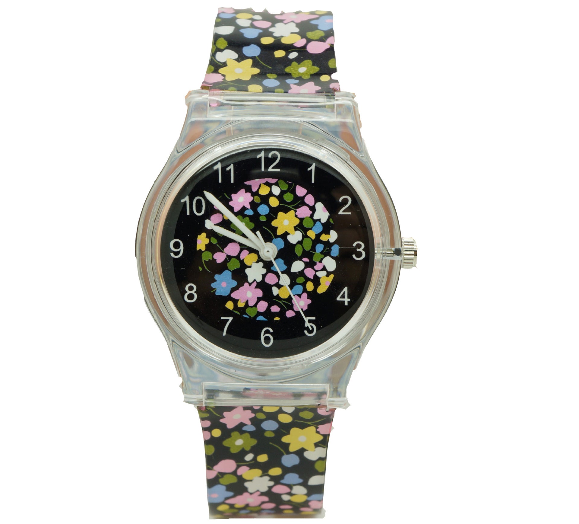 Floral quartz watch