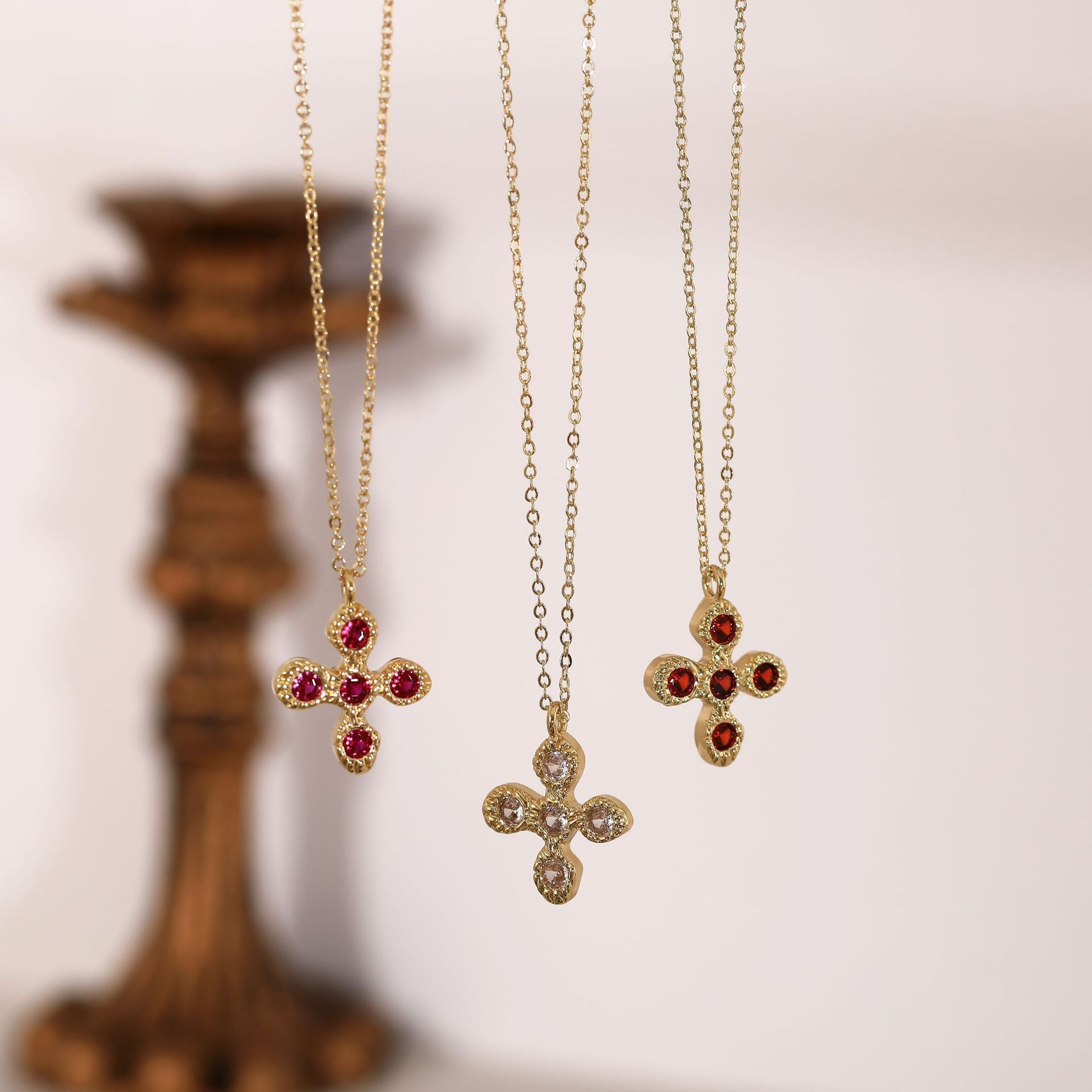 Cross Vampire Pendant Clavicle Necklace