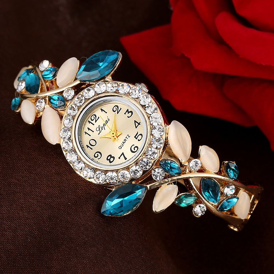 Trendy Diamond Colorful Crystal Women's Bracelet Watch