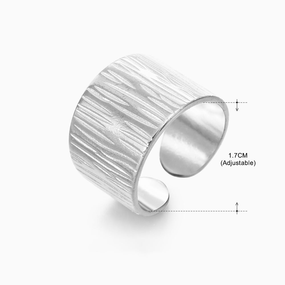 Women's Retro Fashion Stainless Steel Shaped Ring