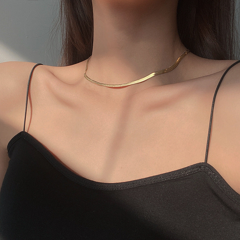 Fashion Simple 18K Gold Snake Necklace