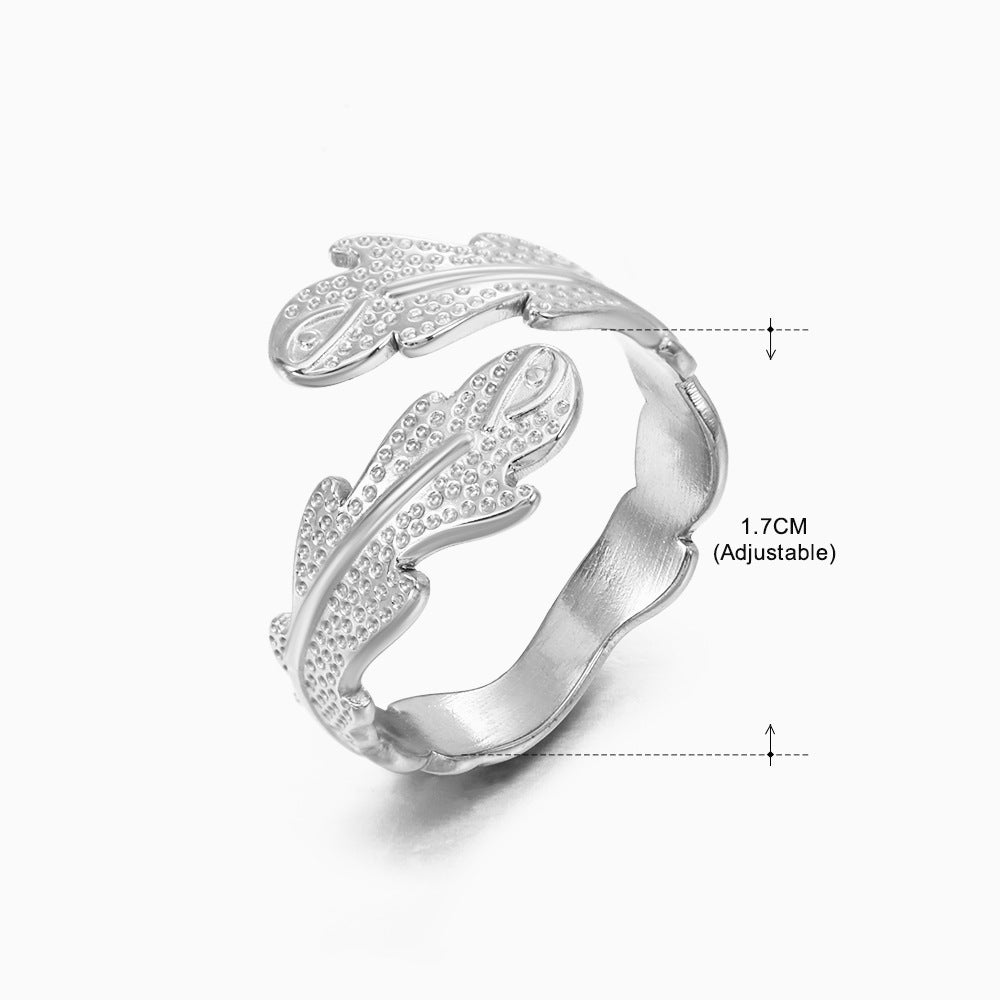 Women's Retro Fashion Stainless Steel Shaped Ring