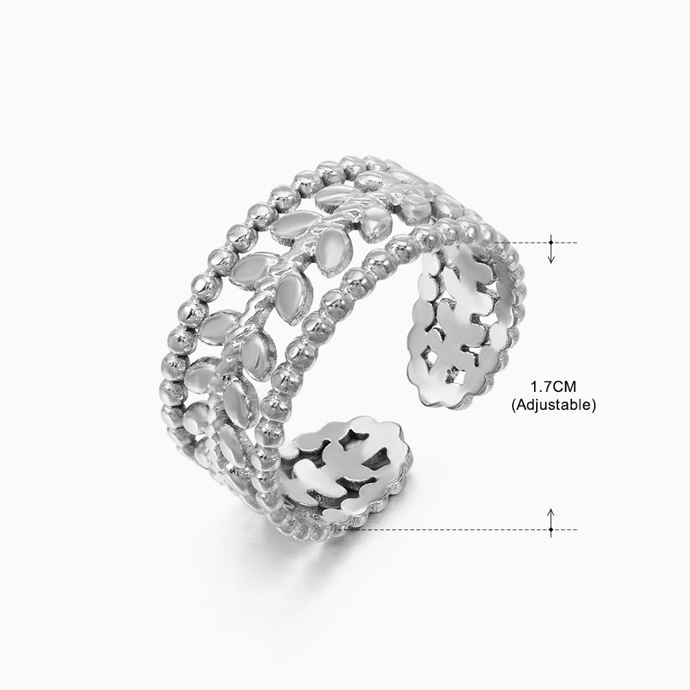 Women's Retro Fashion Stainless Steel Shaped Ring