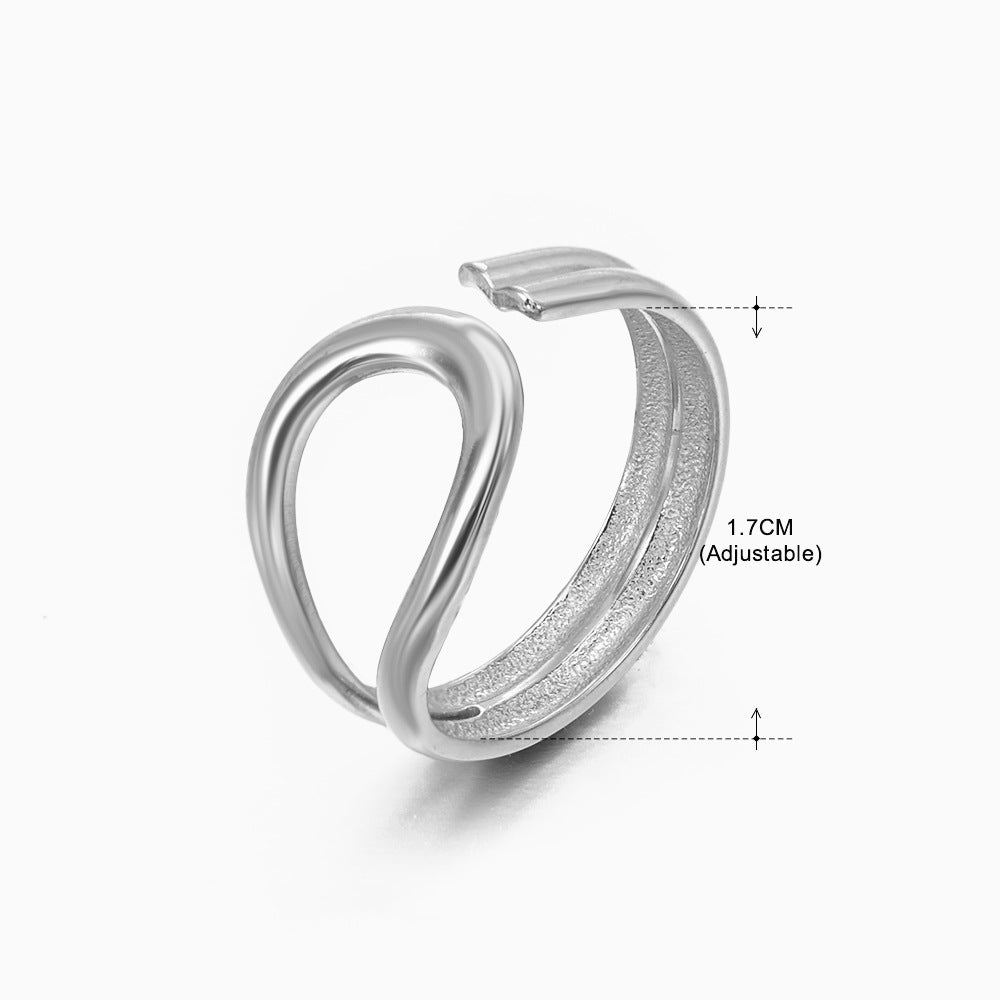 Women's Retro Fashion Stainless Steel Shaped Ring