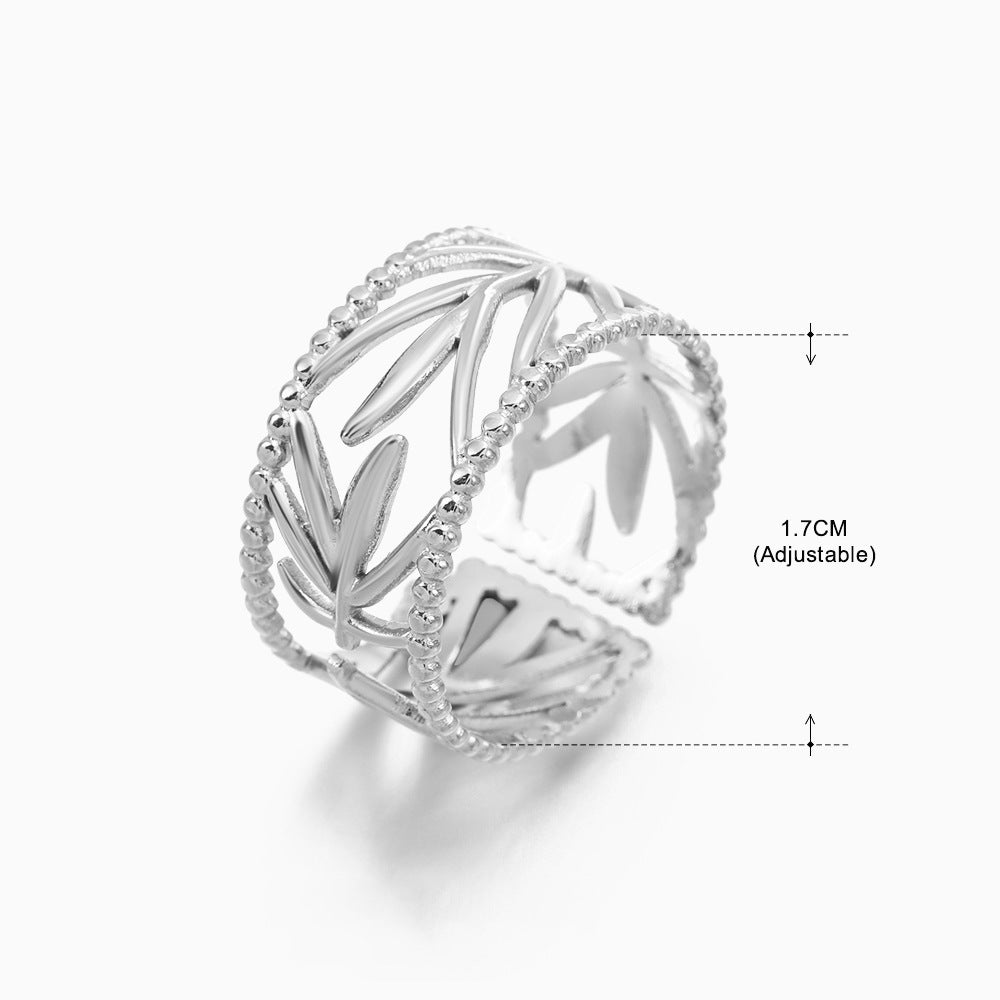 Women's Retro Fashion Stainless Steel Shaped Ring