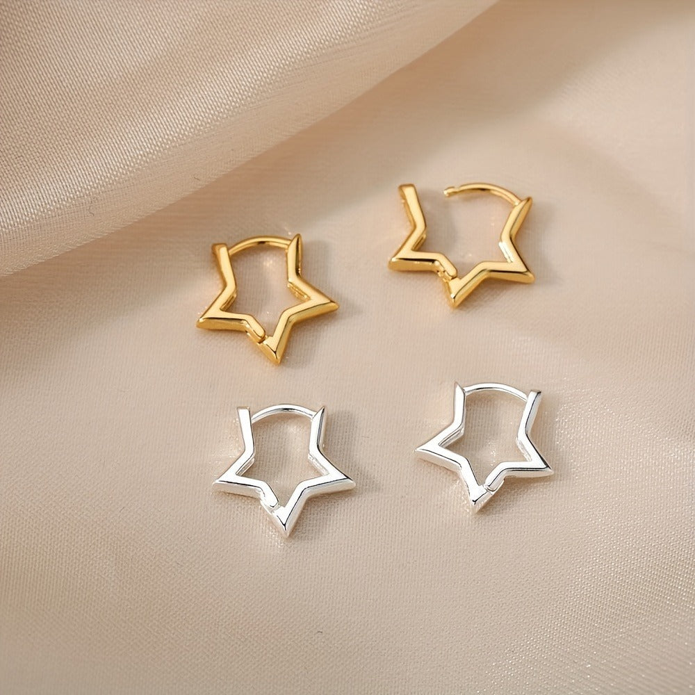 Fashion Creative Pentagram Earrings Women