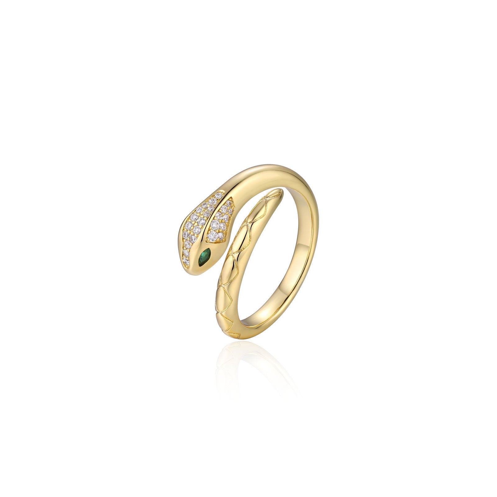 Snake-shaped Female Special-interest Design Open Personalized Finger Ring