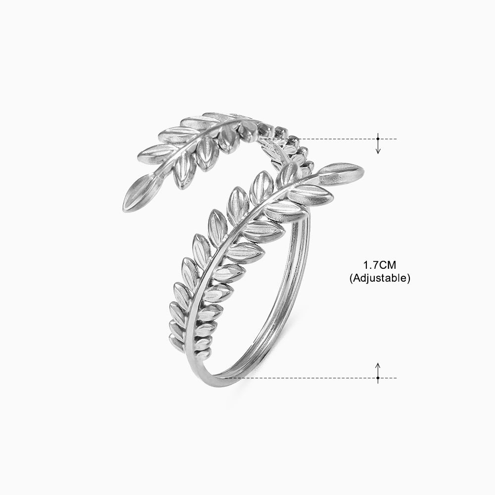 Women's Retro Fashion Stainless Steel Shaped Ring