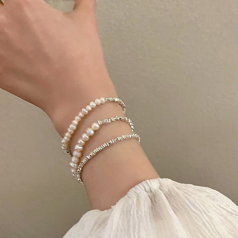 Fashion Silver Pearl Bracelet For Women