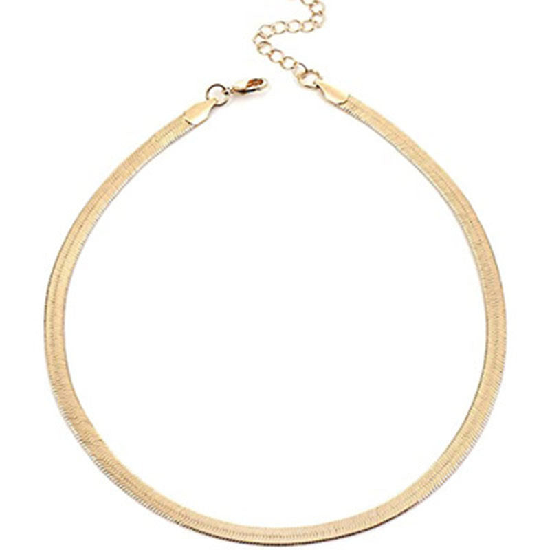 Fashion Simple 18K Gold Snake Necklace