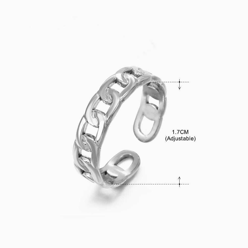 Women's Retro Fashion Stainless Steel Shaped Ring