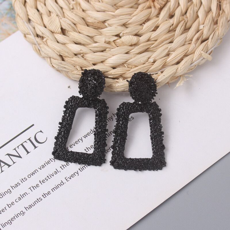 New Exaggerated Heavy Industry Metal Eardrops Geometric Shape