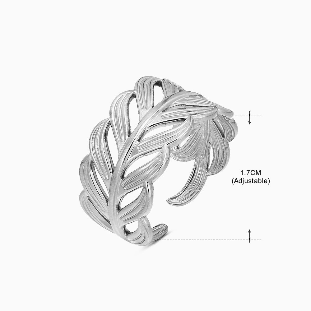 Women's Retro Fashion Stainless Steel Shaped Ring