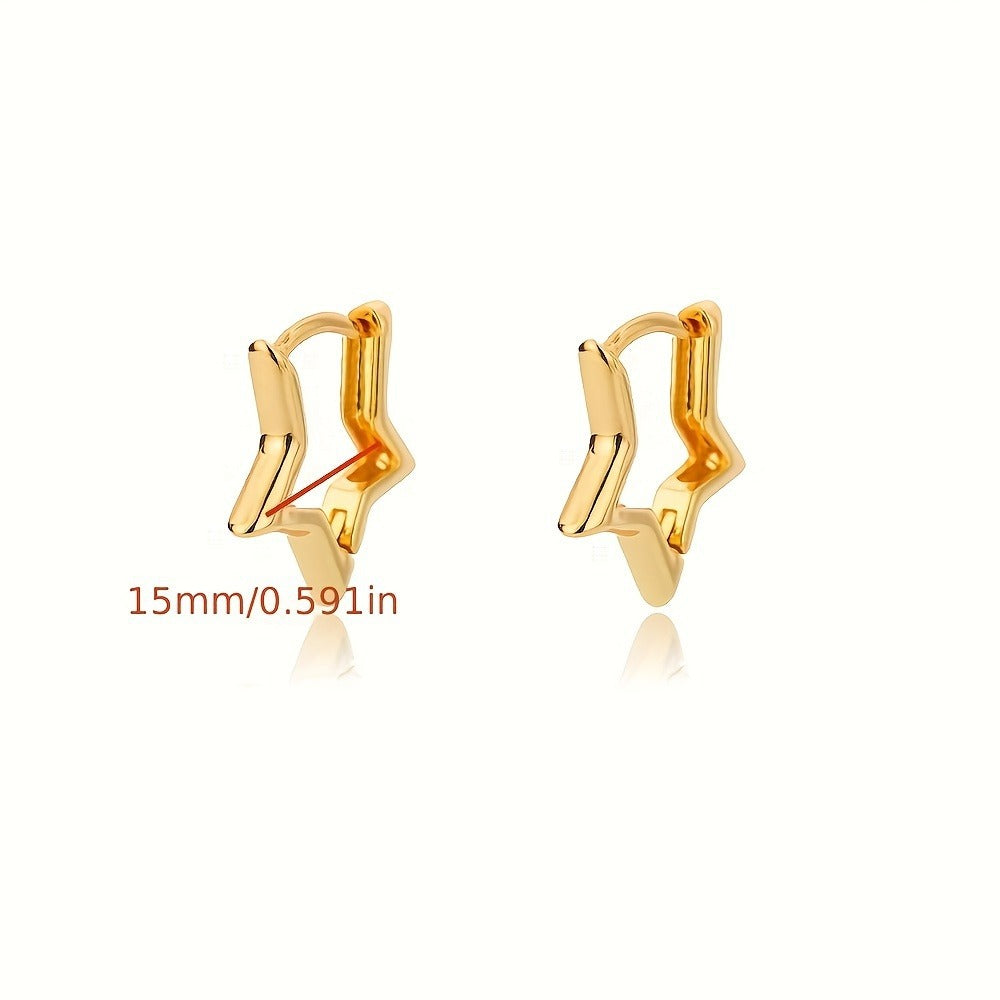 Fashion Creative Pentagram Earrings Women