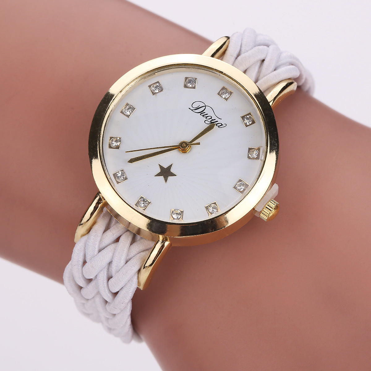 Watch Braided Rope Ladies PU Bracelet Watch Ladies Watch