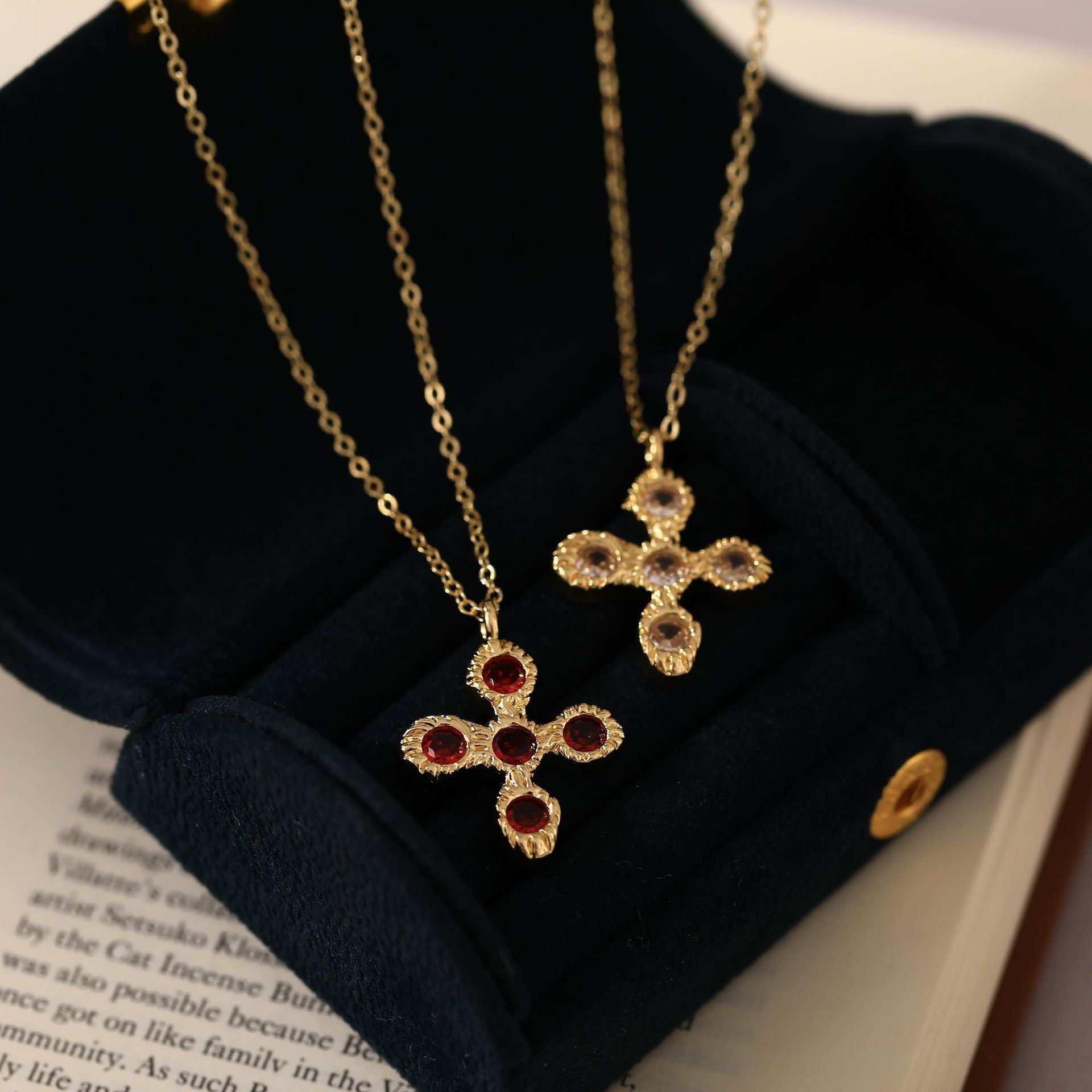 Cross Vampire Pendant Clavicle Necklace