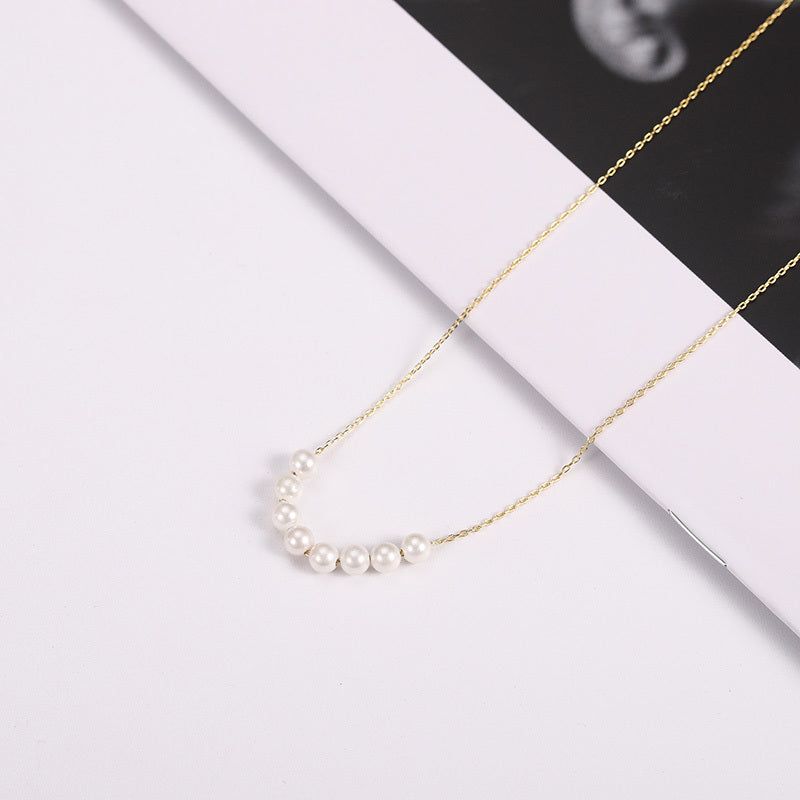 Small Pearl Necklace Women Short Clavicle Chain