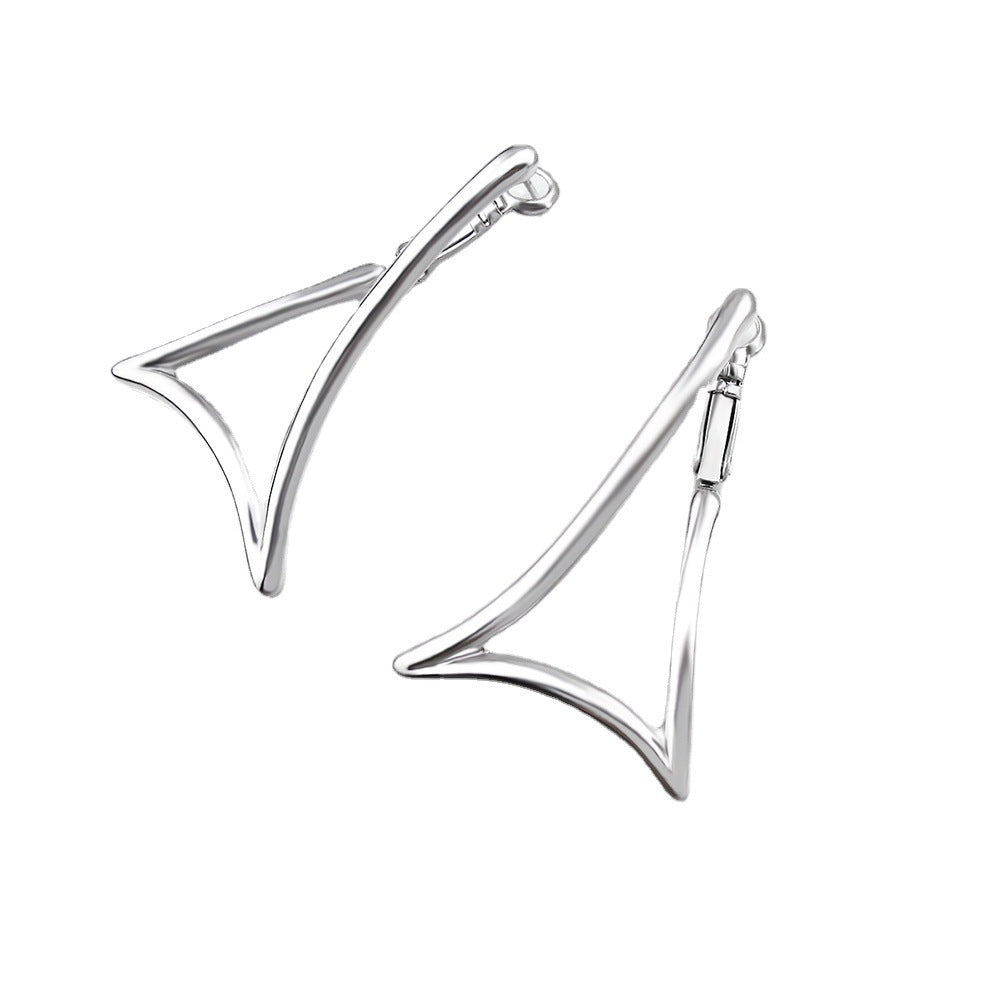 Exaggerated European And American Fashion Light Board Big Triangle Earrings