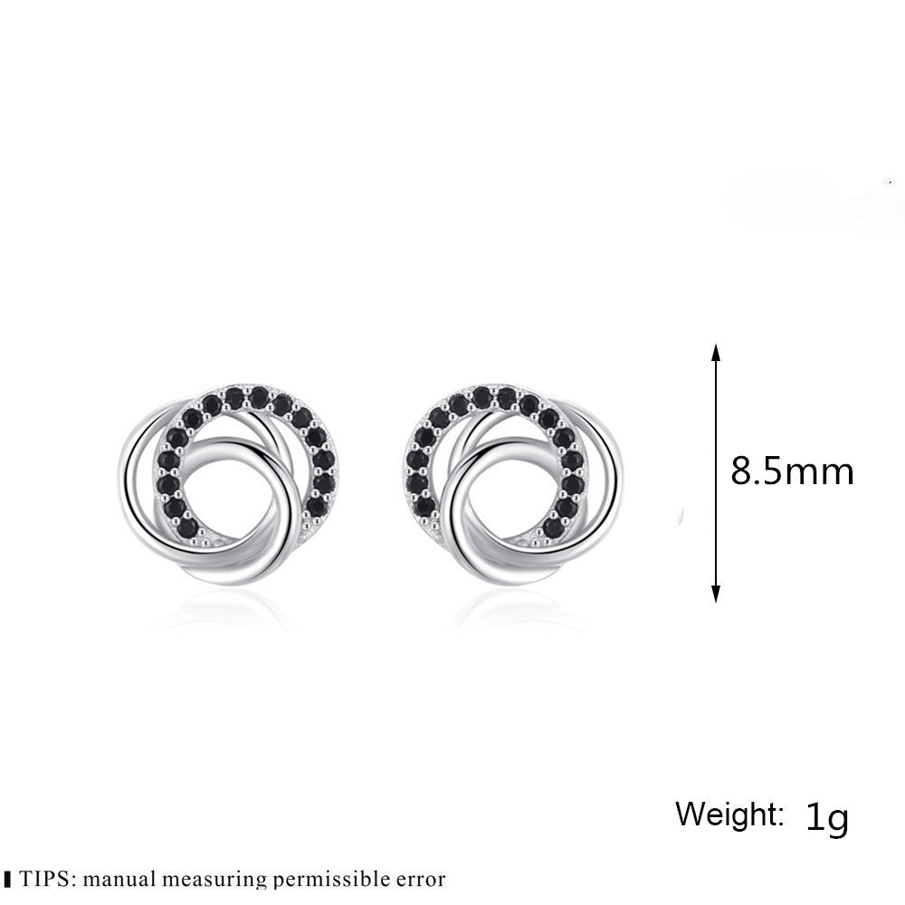 Dignified Hollow Multi-circle Zircon Design Ear